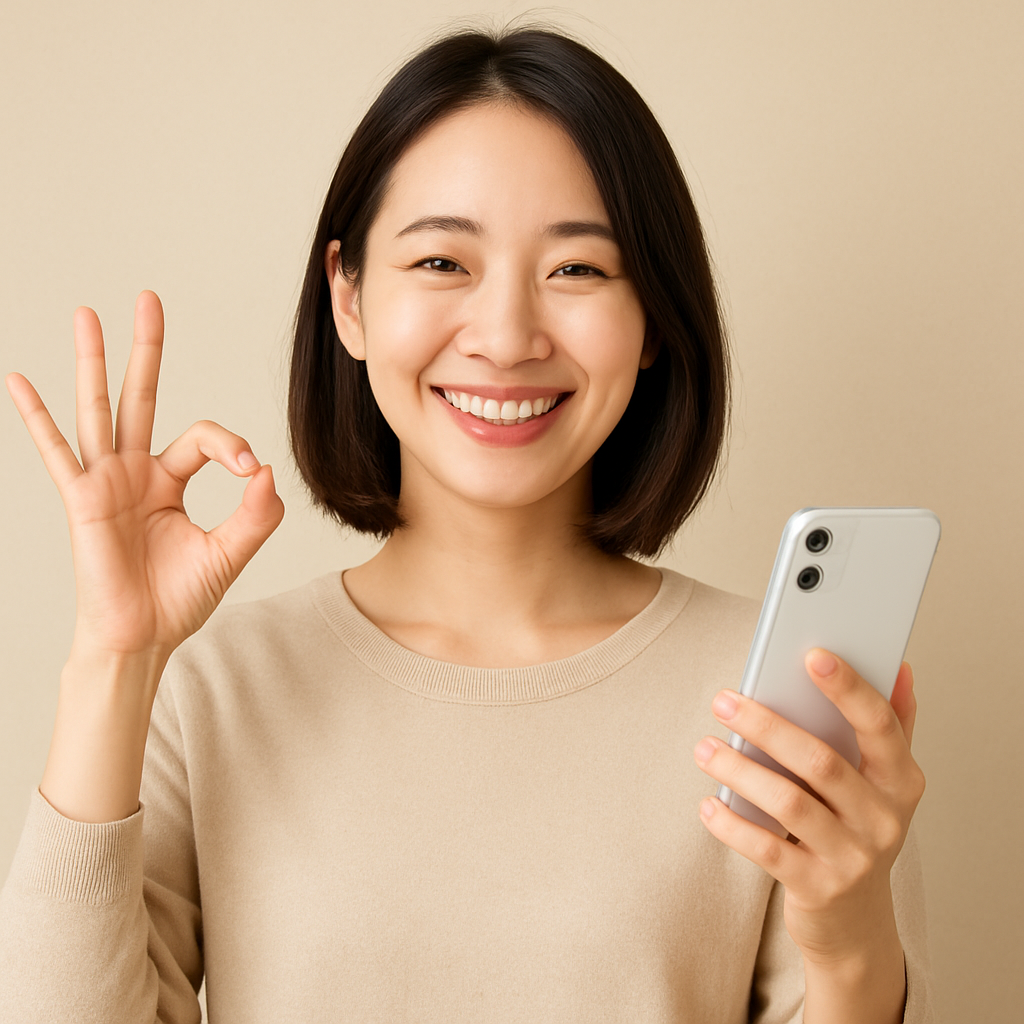 AIを活用したマッチングアプリを使う女性